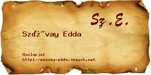 Szávay Edda névjegykártya